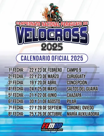 🚀 ¡Prepárate para la Temporada 2025 del Campeonato Nacional Paraguayo de Velocross! 🏁